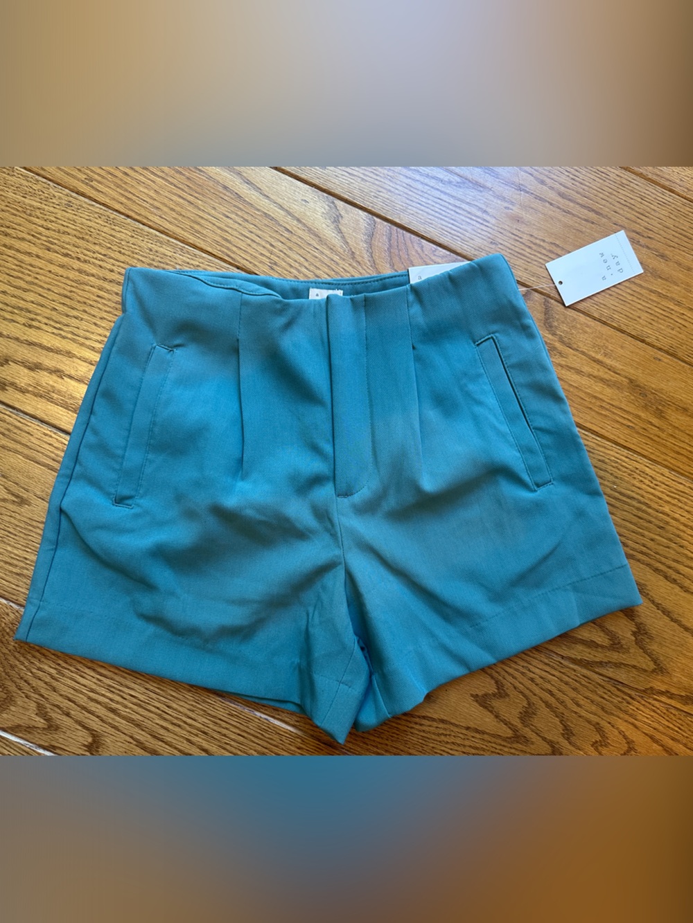 a new day Teal High-Rise Tailored Shorts